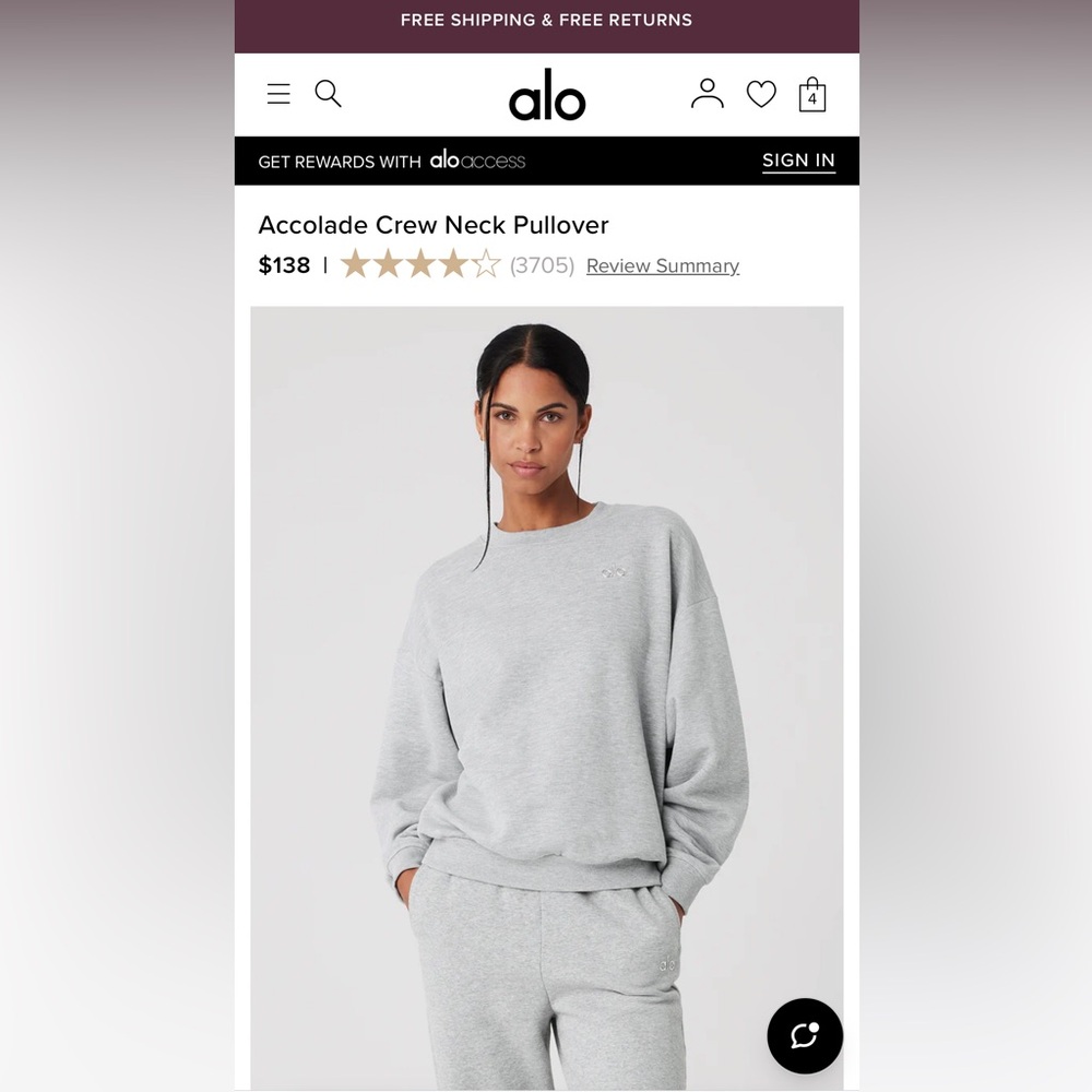 ALO Yoga sweatshirt